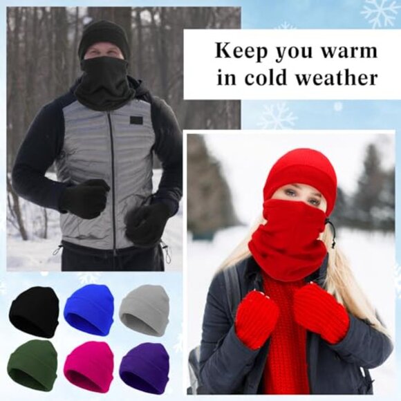 Winter Knit Beanie Scarf Gloves Set Bulk Warm Accessories Unisex Adult